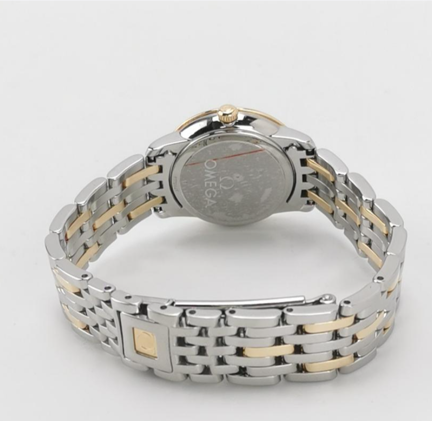 Omega De Ville Ladies' Quartz Watch, 24.4mm Steel & 18K Gold with Diamonds, Cal. 1376