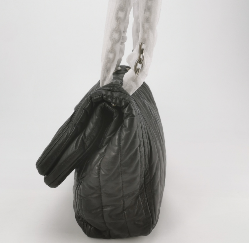 Balenciaga Monaco Medium Quilted Calfskin Shoulder Bag with Monaco BB Logo