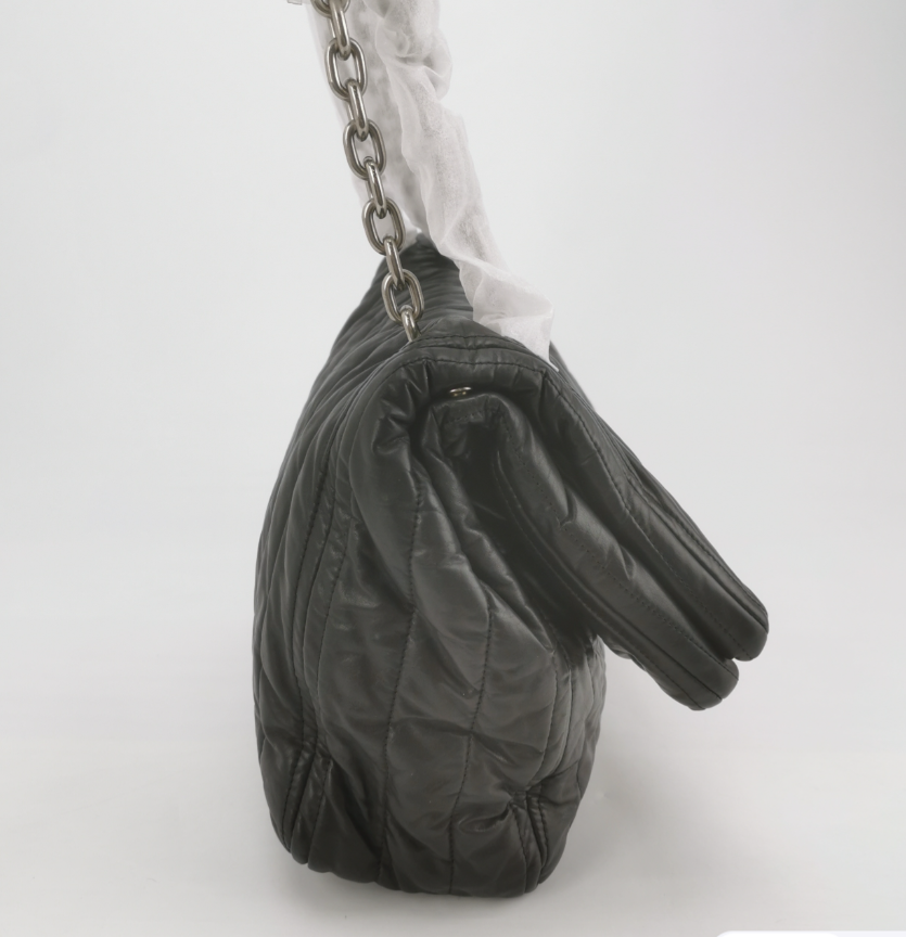 Balenciaga Monaco Medium Quilted Calfskin Shoulder Bag with Monaco BB Logo