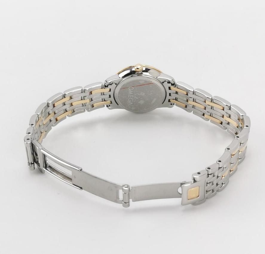 Omega De Ville Ladies' Quartz Watch, 24.4mm Steel & 18K Gold with Diamonds, Cal. 1376