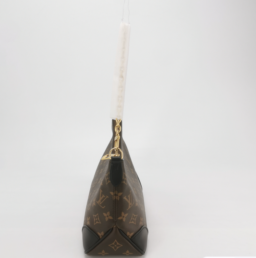 Louis Vuitton (LV) Boulogne Small Monogram Canvas & Calfskin Hobo Shoulder Bag, Chip Version (2021+)