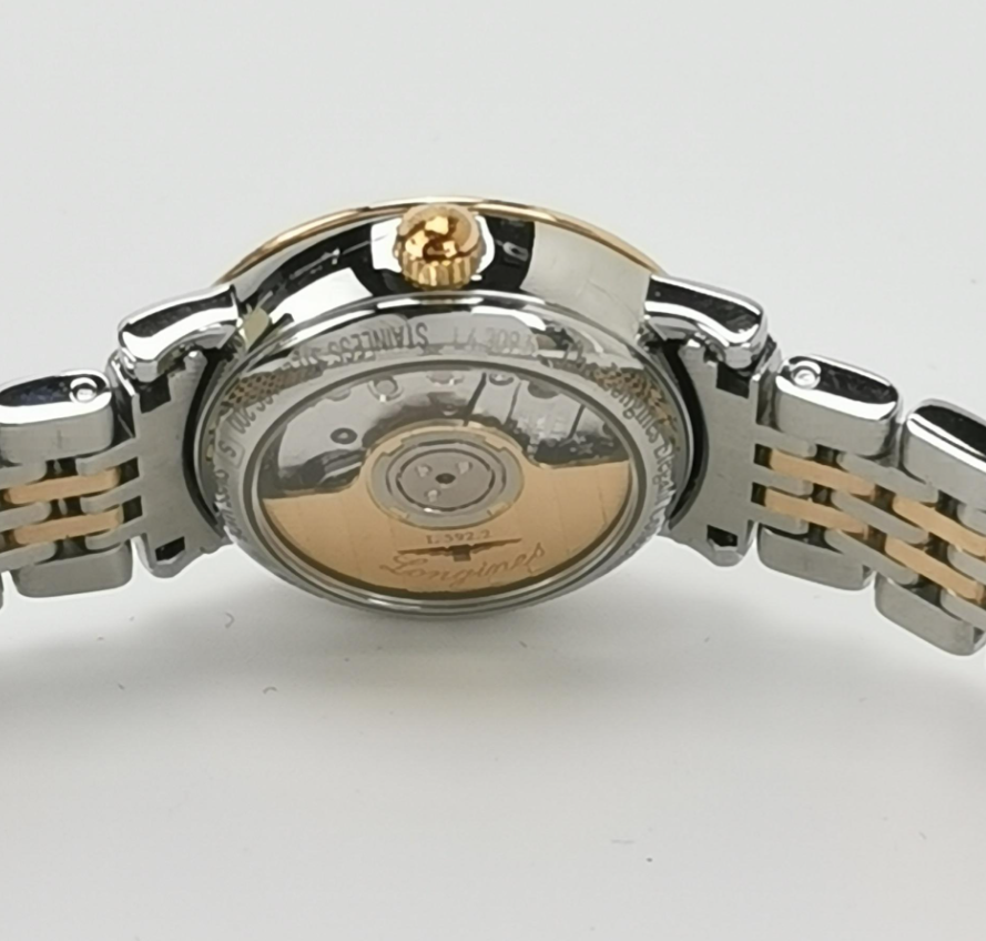 Longines Elegant Collection Automatic Ladies' Watch, Ref. L4.309.5, Cal. L592.2, 24.7mm Steel & 18K Rose Gold