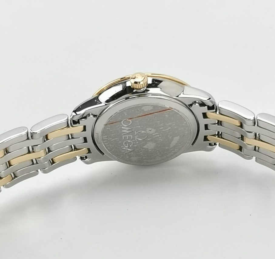 Omega De Ville Ladies' Quartz Watch, 24.4mm Steel & 18K Gold with Diamonds, Cal. 1376