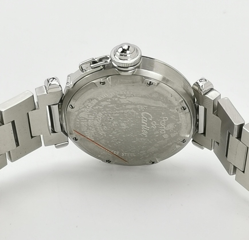 Cartier Pasha de Cartier Ladies' Automatic Watch, Ref. W31075M7, Cal. 049, 35.5mm Steel with Diamonds