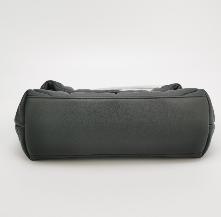 Saint Laurent Puffer Small Quilted Lambskin Shoulder Bag with YSL Logo