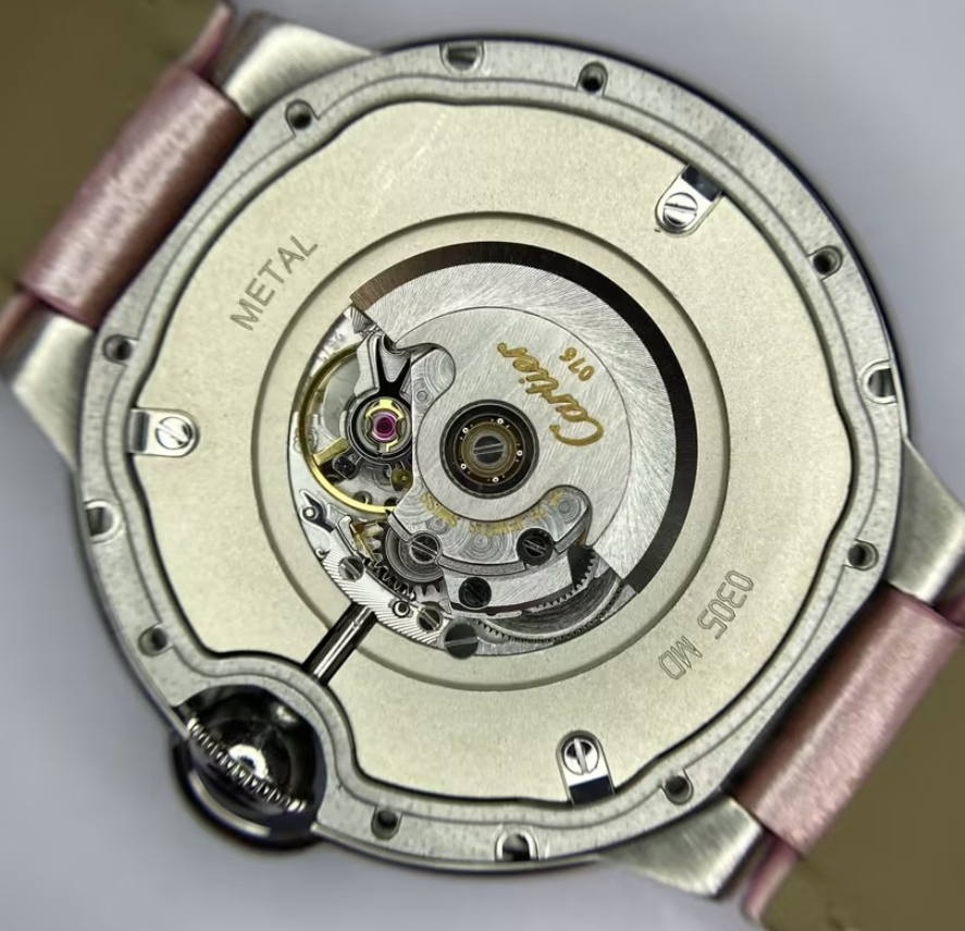 Cartier Ballon Bleu Ladies' Automatic Watch, Ref. WSBB0007, Cal. 076, 36.5mm Steel Case with Leather Strap