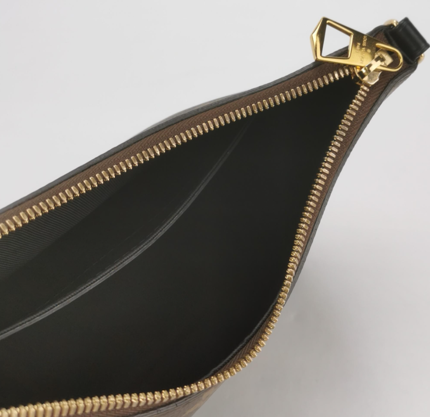 Louis Vuitton (LV) Boulogne Small Monogram Canvas & Calfskin Hobo Shoulder Bag, Chip Version (2021+)