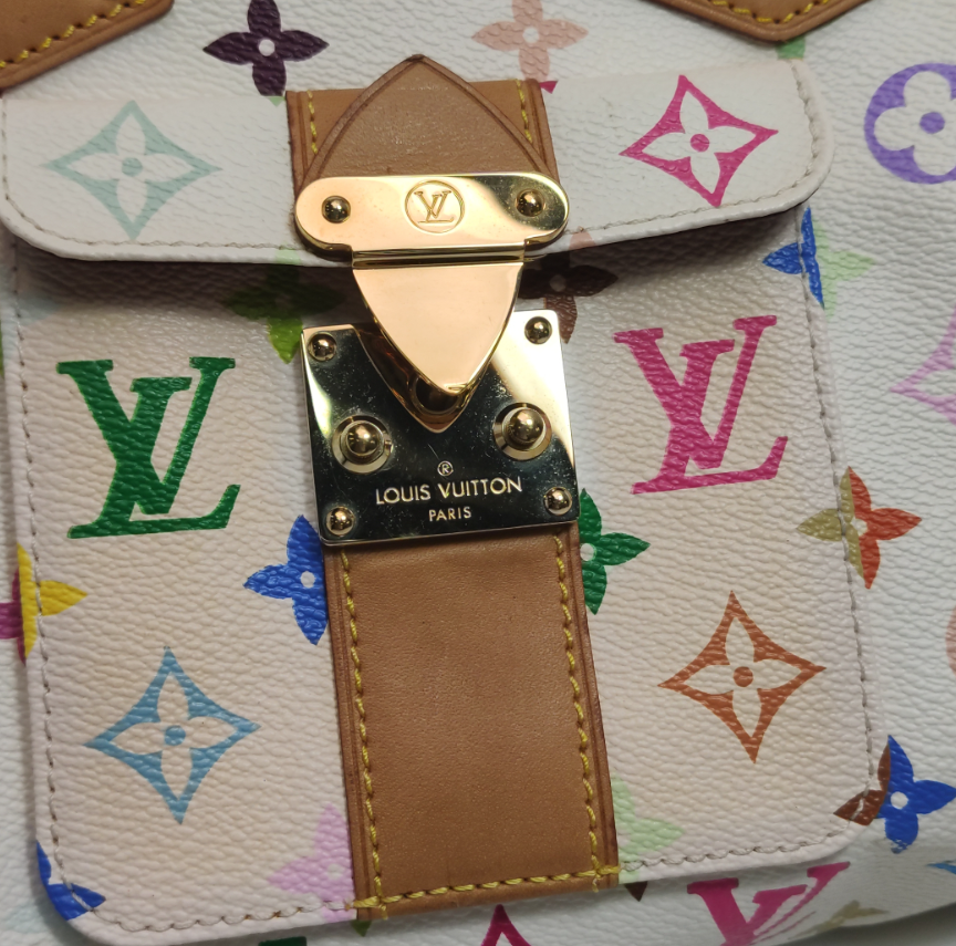 Louis Vuitton (LV) Speedy 30 White Monogram Canvas & Natural Leather Vintage Boston Bag, 2003