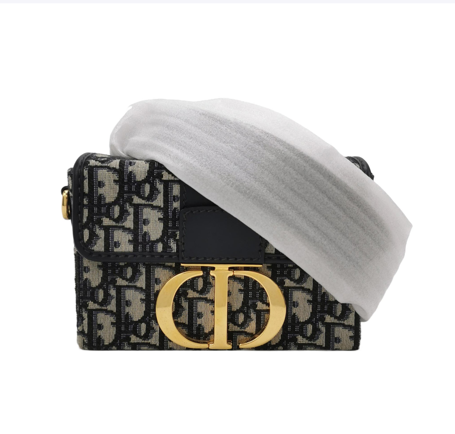 Dior 30 Montaigne Mini Crossbody & Shoulder Bag in Oblique Canvas & Calfskin, 2019