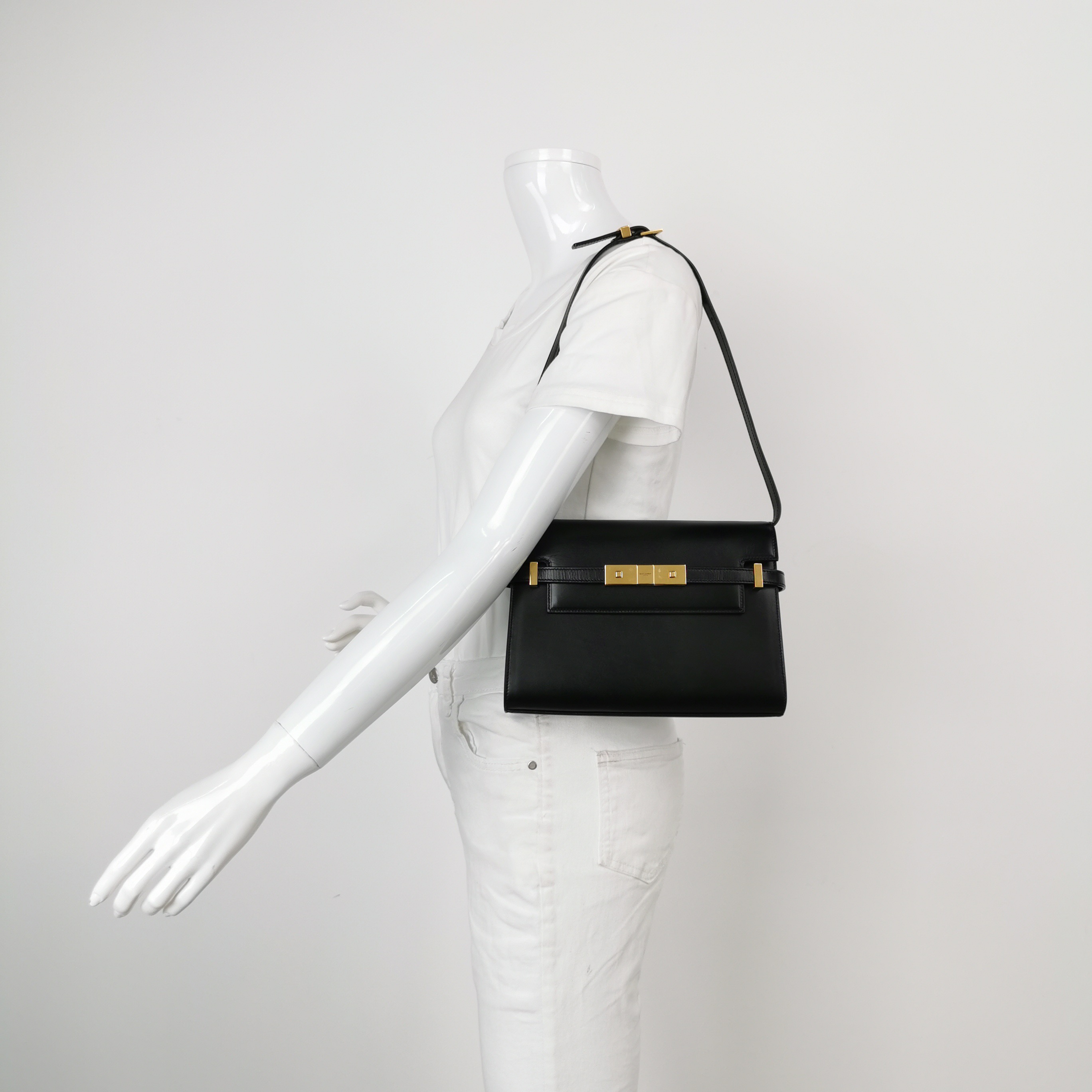 Saint Laurent Manhattan Shoulder Bag Leather Small — alternate view