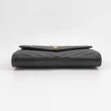 Saint Laurent(YSL) Classic Monogram Wallet on Chain Matelasse Chevron Leather Medium — thumbnail 6