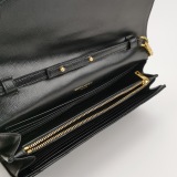 Saint Laurent(YSL) Classic Monogram Wallet on Chain Matelasse Chevron Leather Medium — thumbnail 8