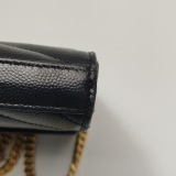 Saint Laurent(YSL) Classic Monogram Wallet on Chain Matelasse Chevron Leather Medium — thumbnail 16