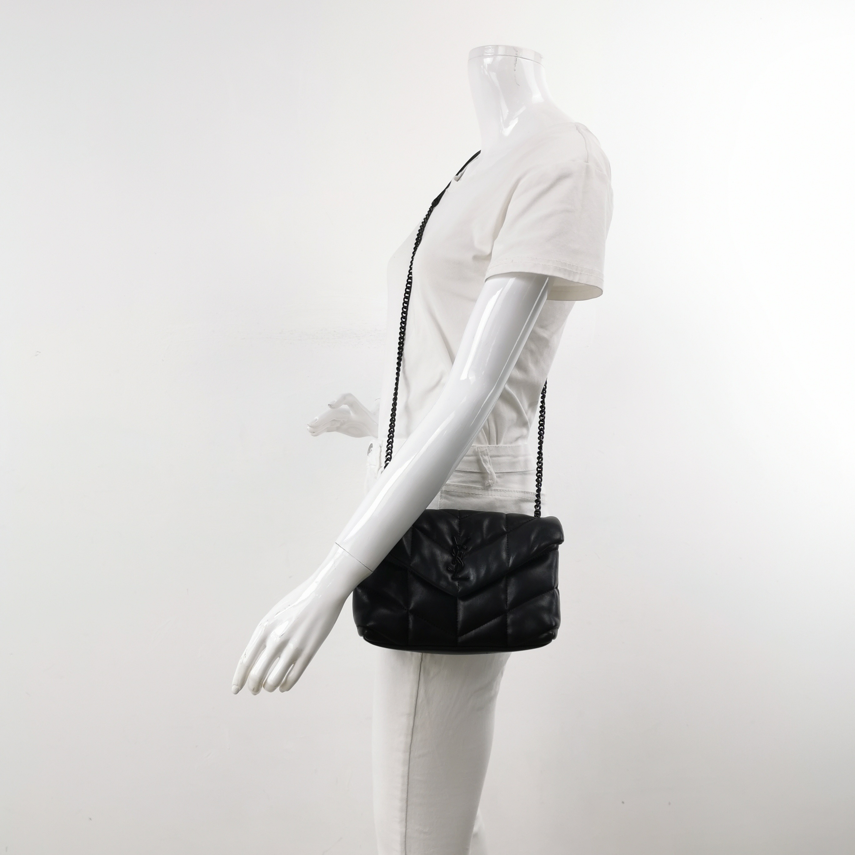 Saint Laurent(YSL) Puffer Loulou Puffer Shoulder Bag Quilted Leather Mini — alternate view