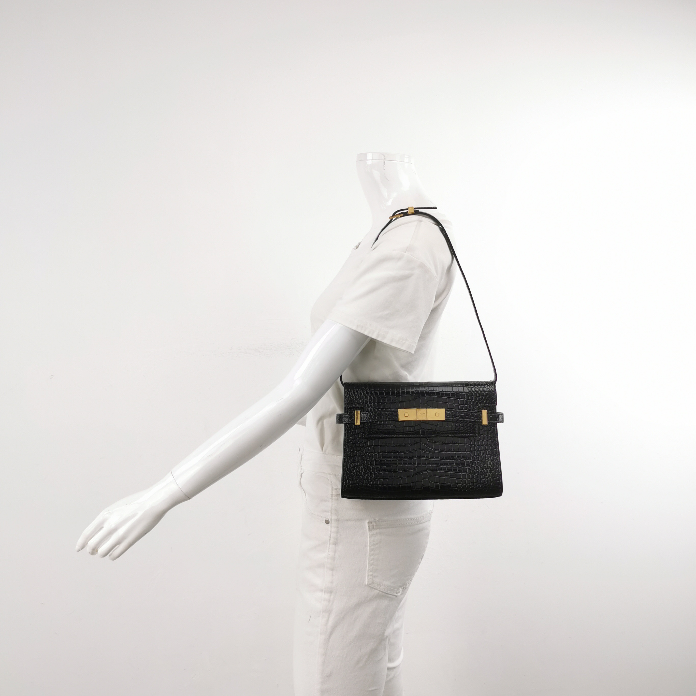 Saint Laurent Manhattan Shoulder Bag Leather Small — alternate view