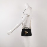 Gucci GG Marmont Top Handle Flap Bag Matelasse Leather Small — thumbnail 2