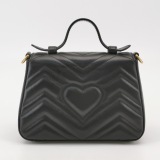Gucci GG Marmont Top Handle Flap Bag Matelasse Leather Small — thumbnail 5