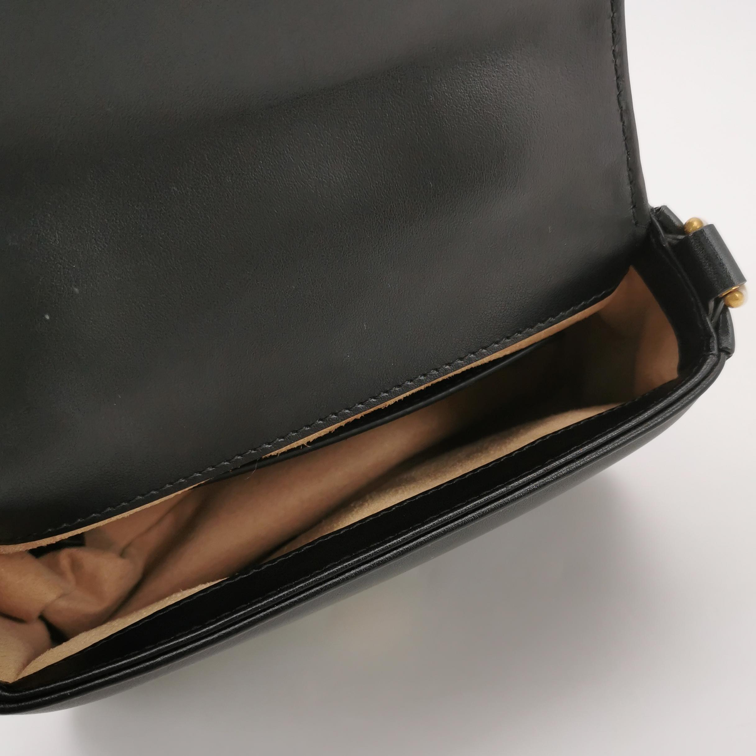Gucci GG Marmont Top Handle Flap Bag Matelasse Leather Small