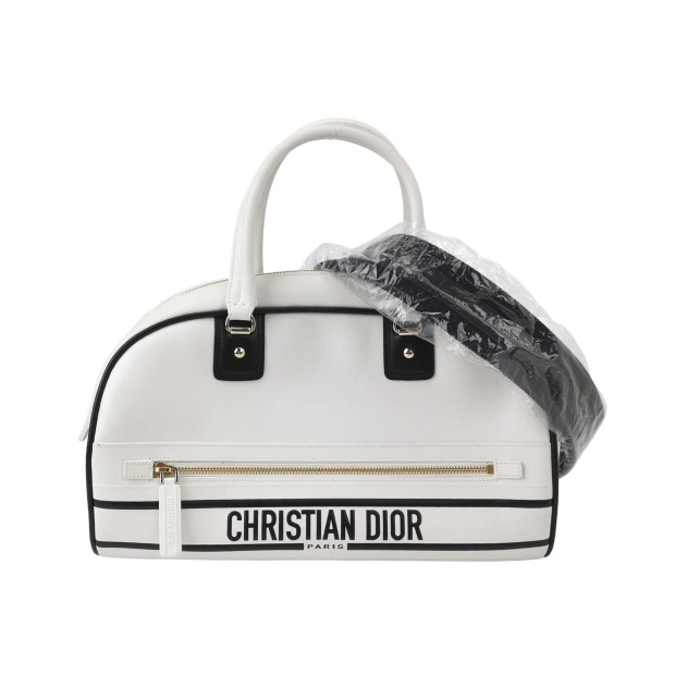 Christian Dior Vibe Zip Bowling Bag Leather Medium — pre-owned, Vierlot