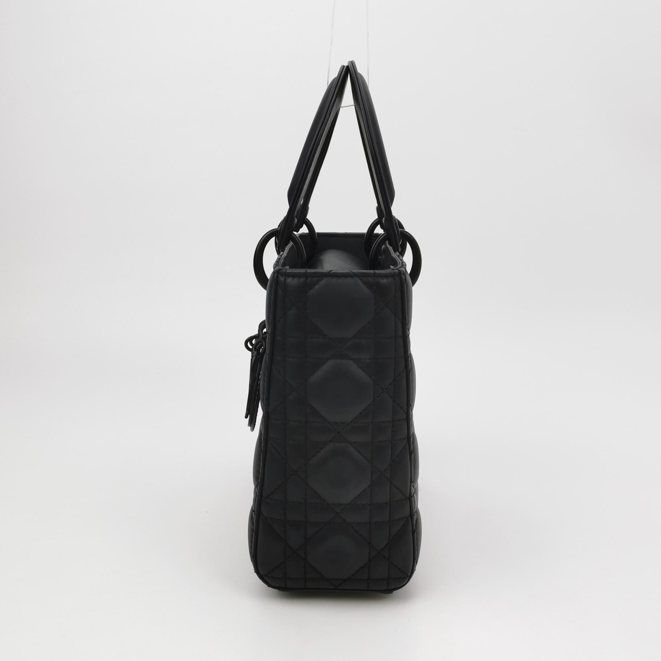 Christian Dior Ultra Matte Lady Dior Chain Bag Cannage Quilt Calfskin Small — photo 3 of 17