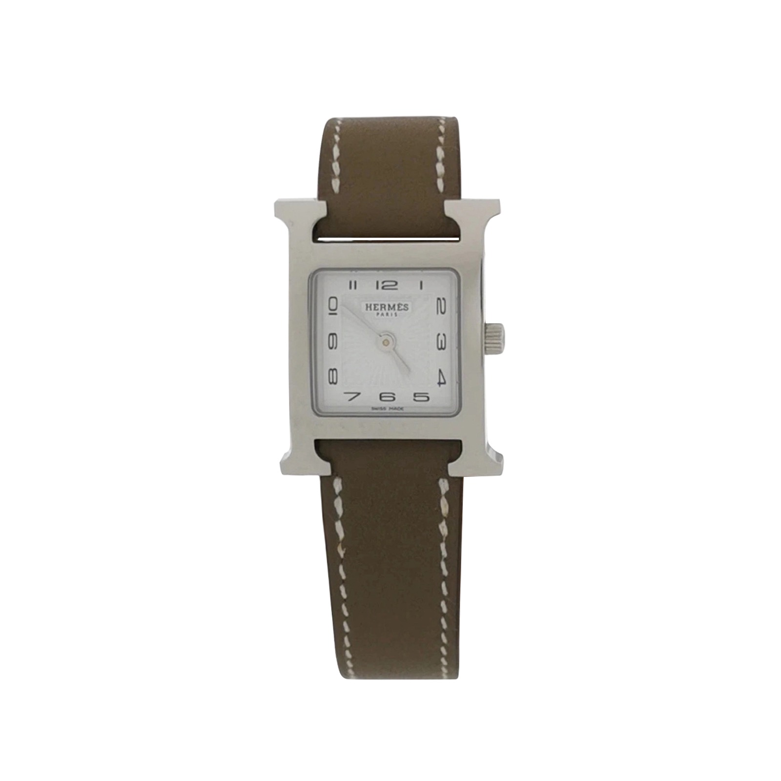 Hermes Heure H Double Tour Quartz Watch Stainless Steel and Leather 21 — photo 1 of 8