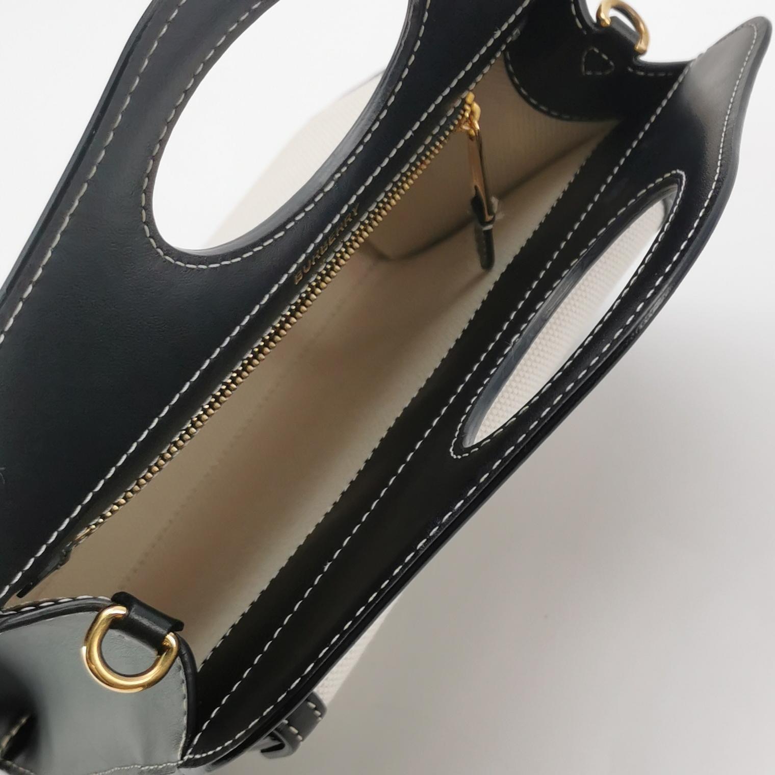 Burberry Logo Pocket Tote Canvas with Leather Mini — photo 7 of 17