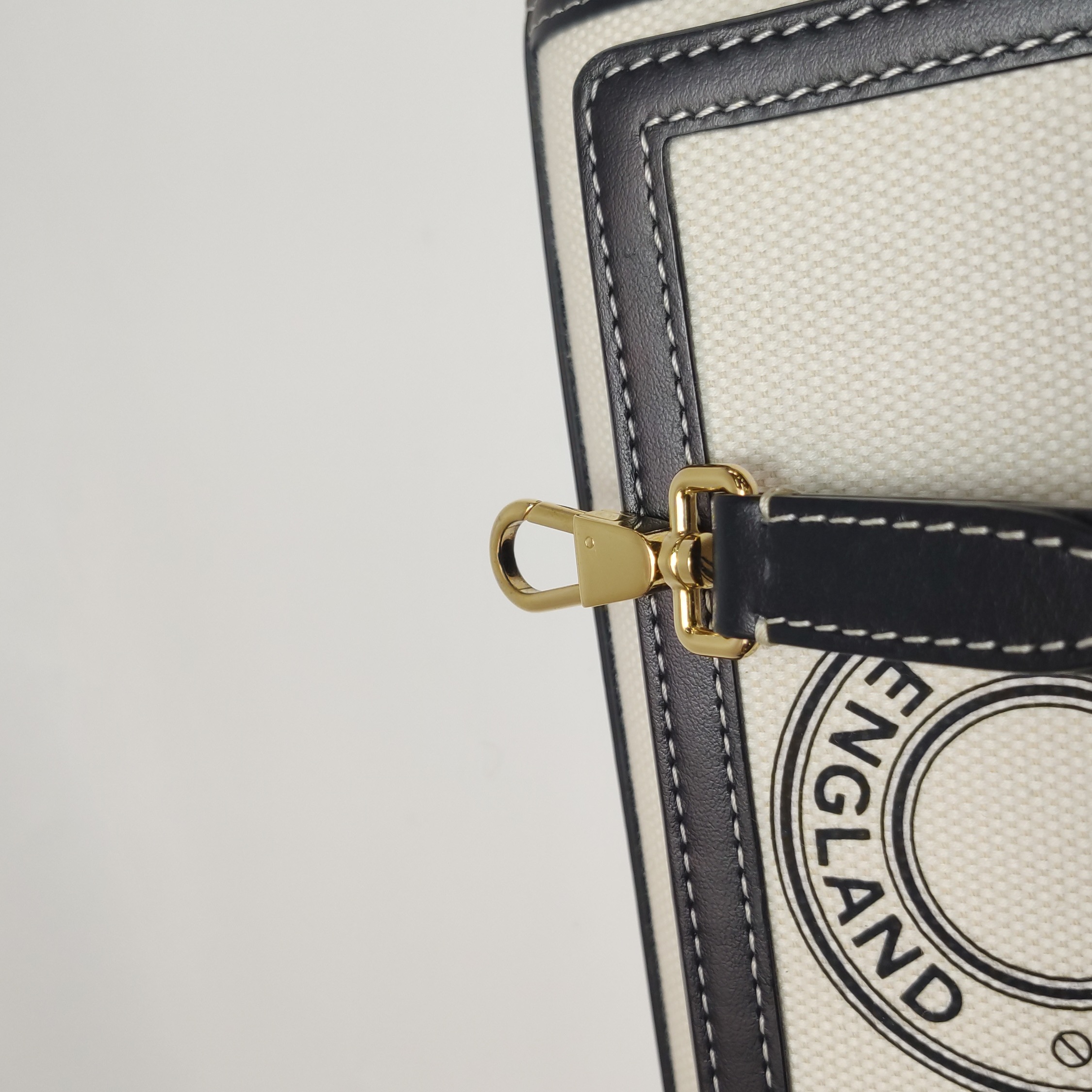 Burberry Logo Pocket Tote Canvas with Leather Mini — photo 14 of 17