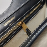 Burberry Logo Pocket Tote Canvas with Leather Mini — thumbnail 12