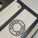 Burberry Logo Pocket Tote Canvas with Leather Mini — thumbnail 16