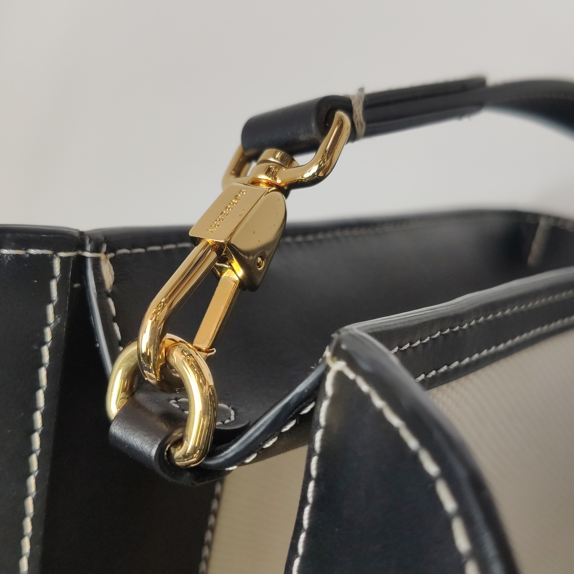 Burberry Logo Pocket Tote Canvas with Leather Mini — photo 9 of 14