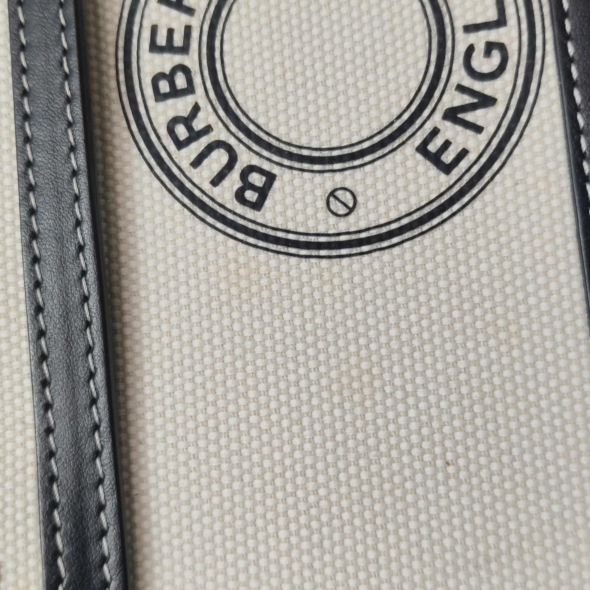 Burberry Logo Pocket Tote Canvas with Leather Mini — photo 12 of 14