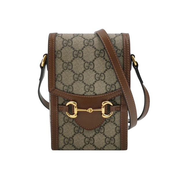 Gucci Horsebit 1955 Crossbody Bag GG Coated Canvas with Leather Mini — pre-owned, Vierlot
