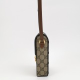 Gucci Horsebit 1955 Crossbody Bag GG Coated Canvas with Leather Mini — thumbnail 3