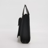 Burberry Logo Pocket Tote Canvas with Leather Mini — thumbnail 4