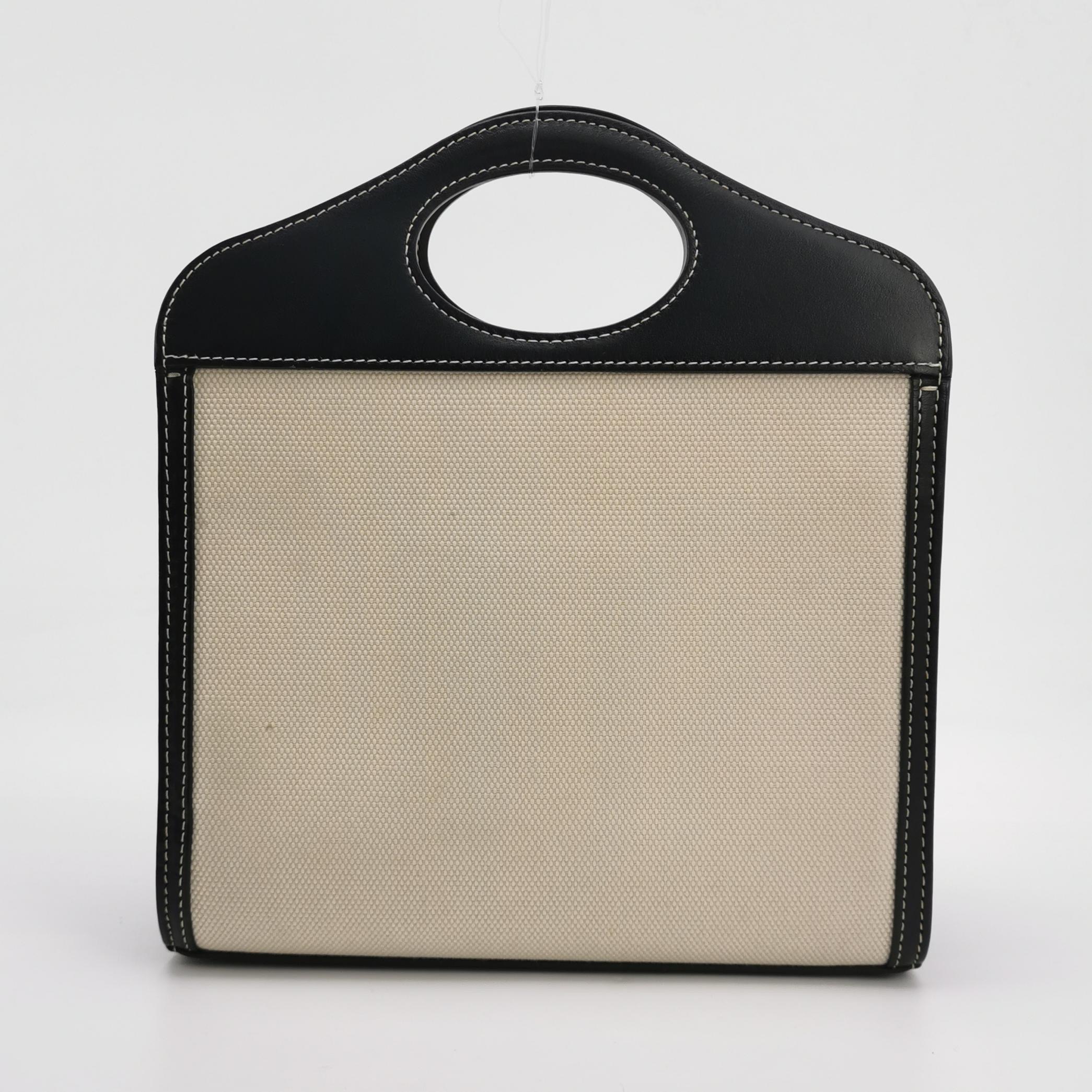 Burberry Logo Pocket Tote Canvas with Leather Mini — photo 3 of 15