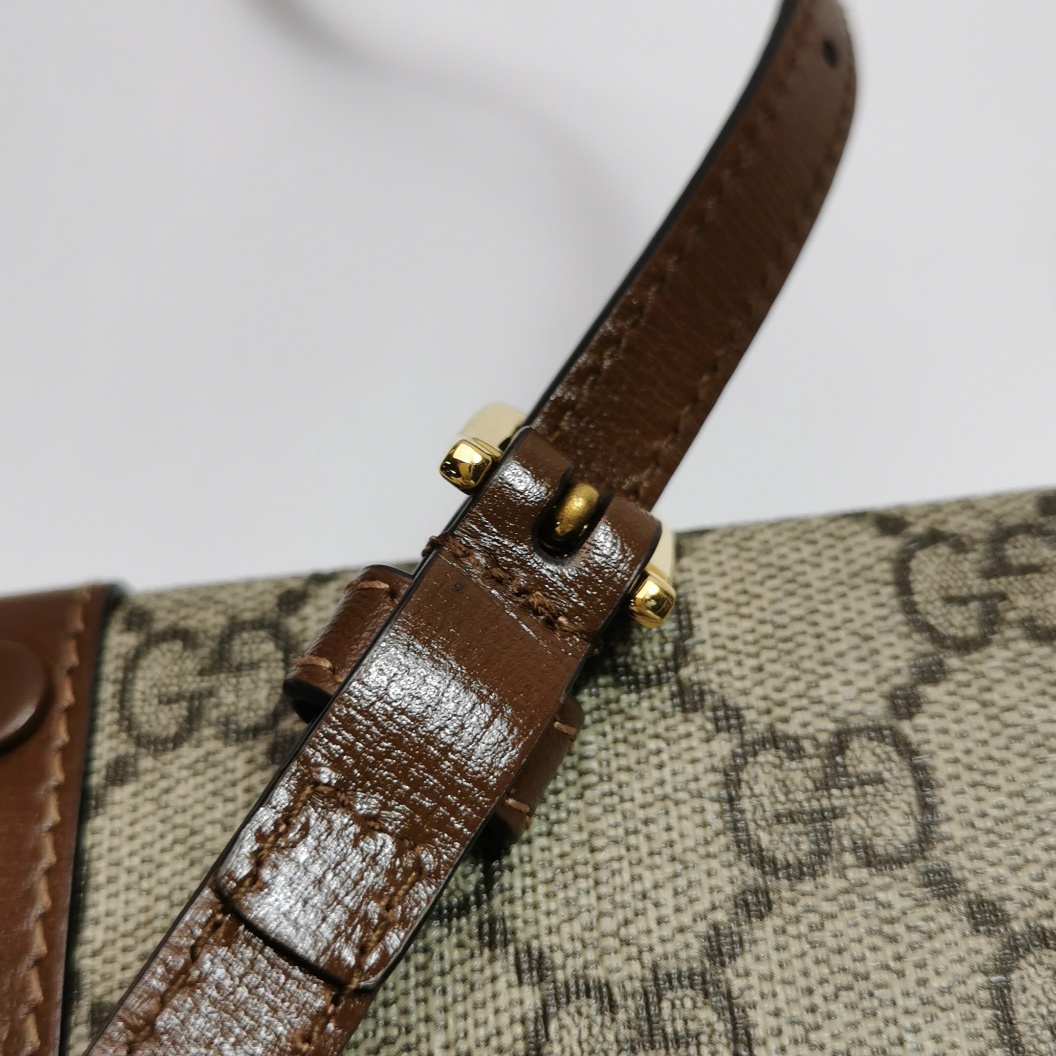 Gucci Horsebit 1955 Crossbody Bag GG Coated Canvas with Leather Mini