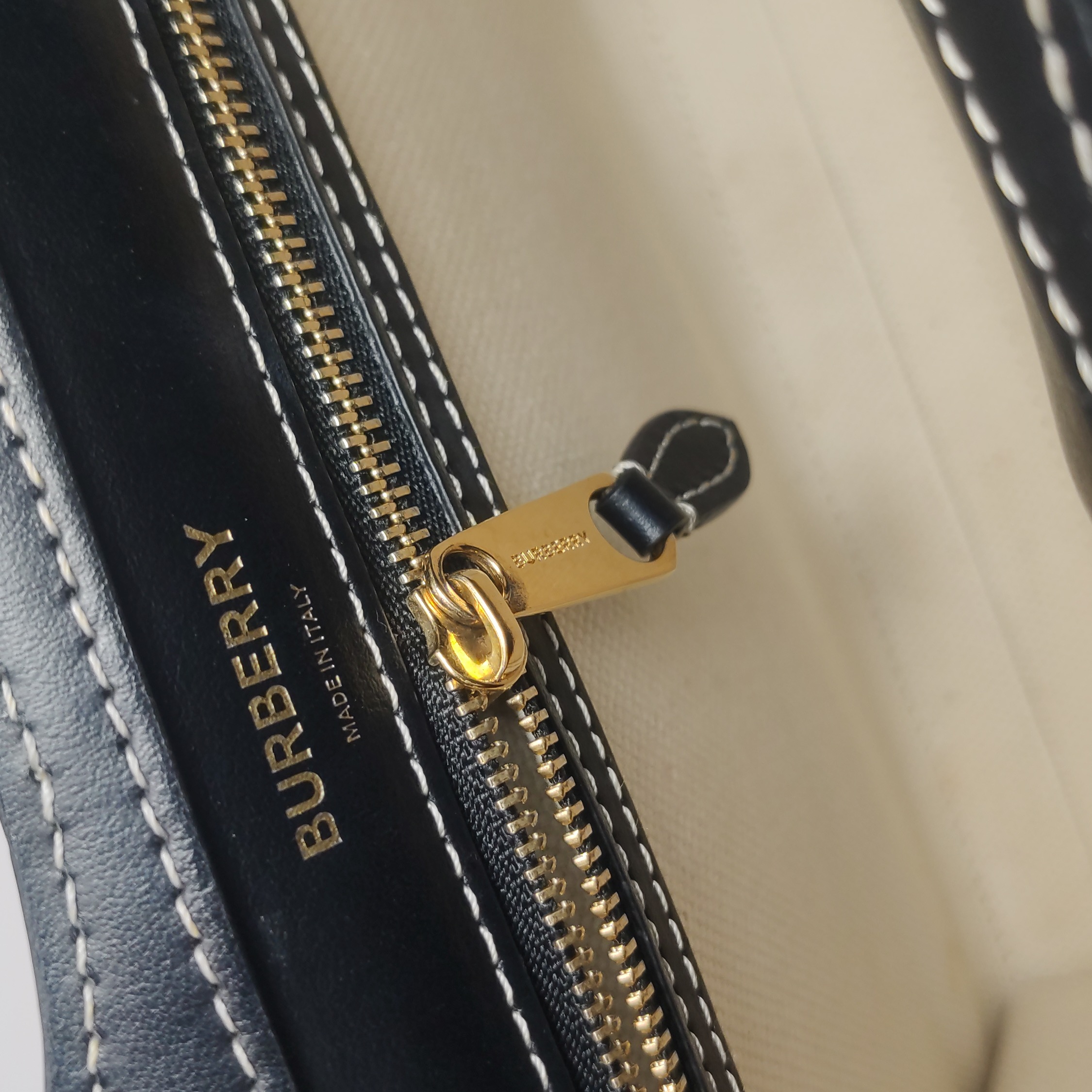 Burberry Logo Pocket Tote Canvas with Leather Mini — photo 9 of 15