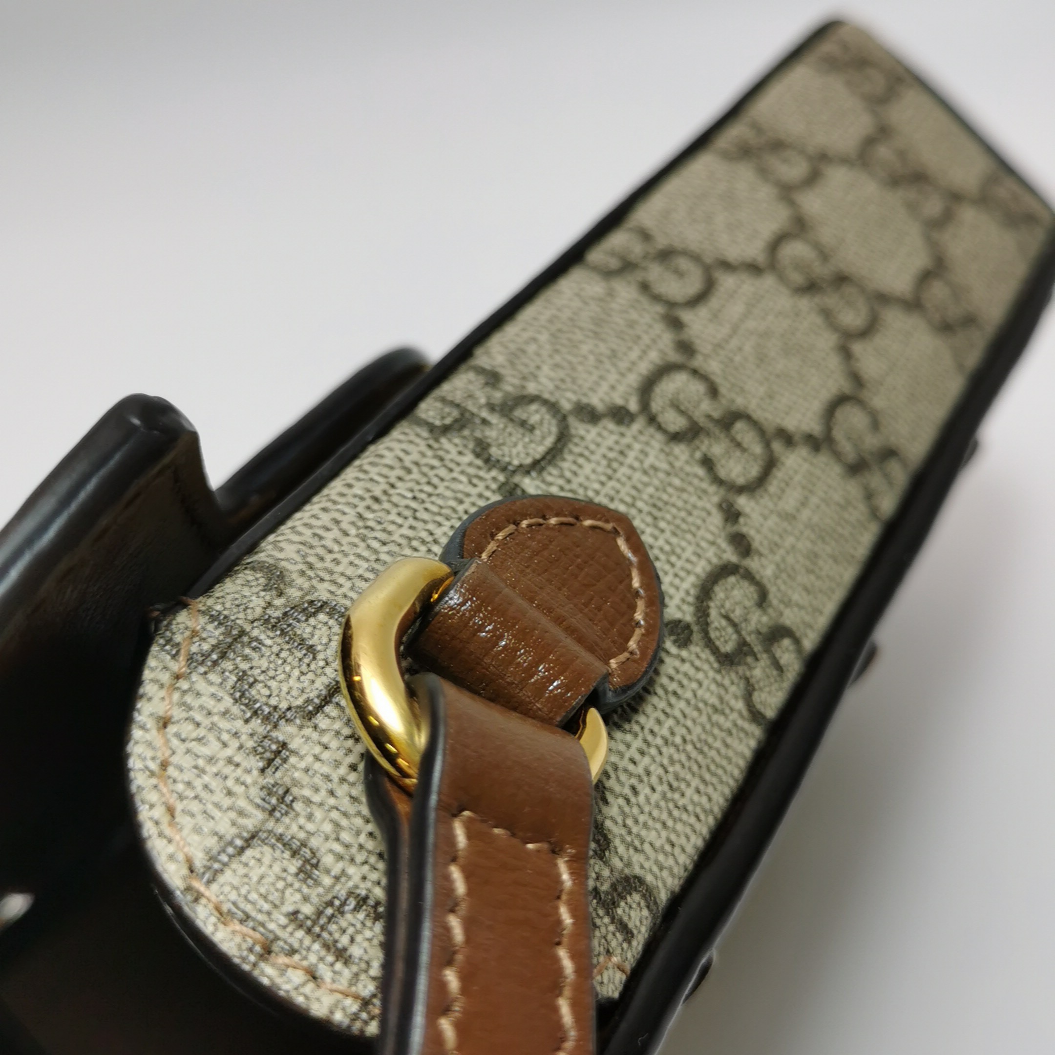 Gucci Horsebit 1955 Crossbody Bag GG Coated Canvas with Leather Mini