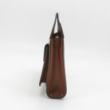 Burberry Logo Pocket Tote Canvas with Leather Mini — thumbnail 5