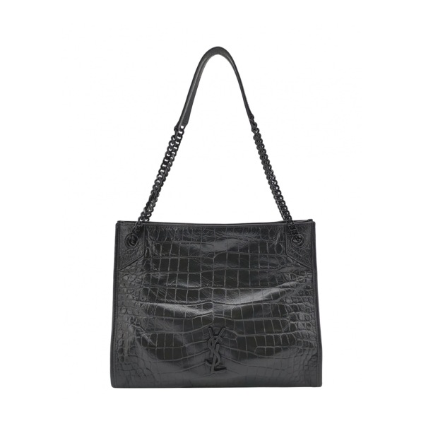 Saint Laurent Niki Shopping Tote Crocodile Embossed Leather Medium — pre-owned, Vierlot