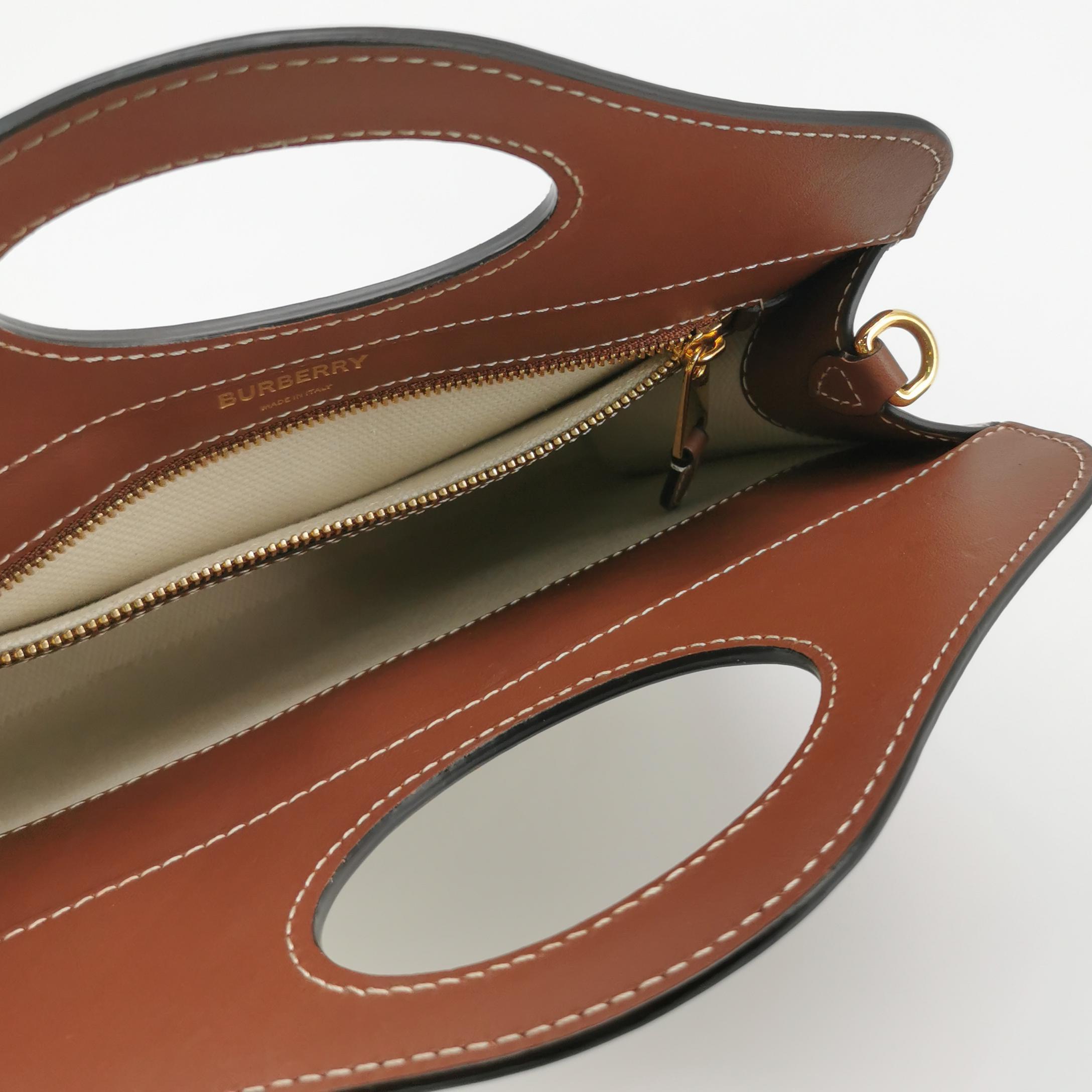 Burberry Logo Pocket Tote Canvas with Leather Mini — photo 7 of 20