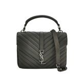 Saint Laurent()YSL Classic Monogram College Bag Matelasse Chevron Leather Medium — thumbnail 1