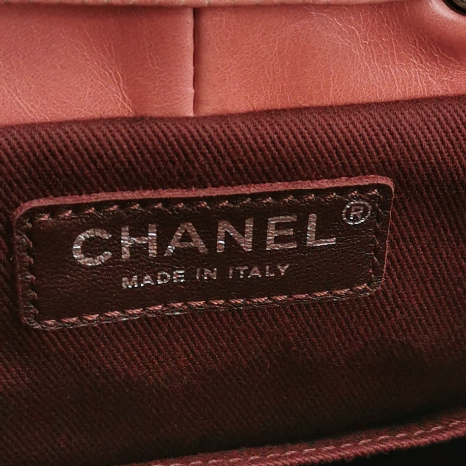 Chanel Matelasse Waxed Leather Backpack Pink Silver Hardware sheepskin — photo 8 of 26