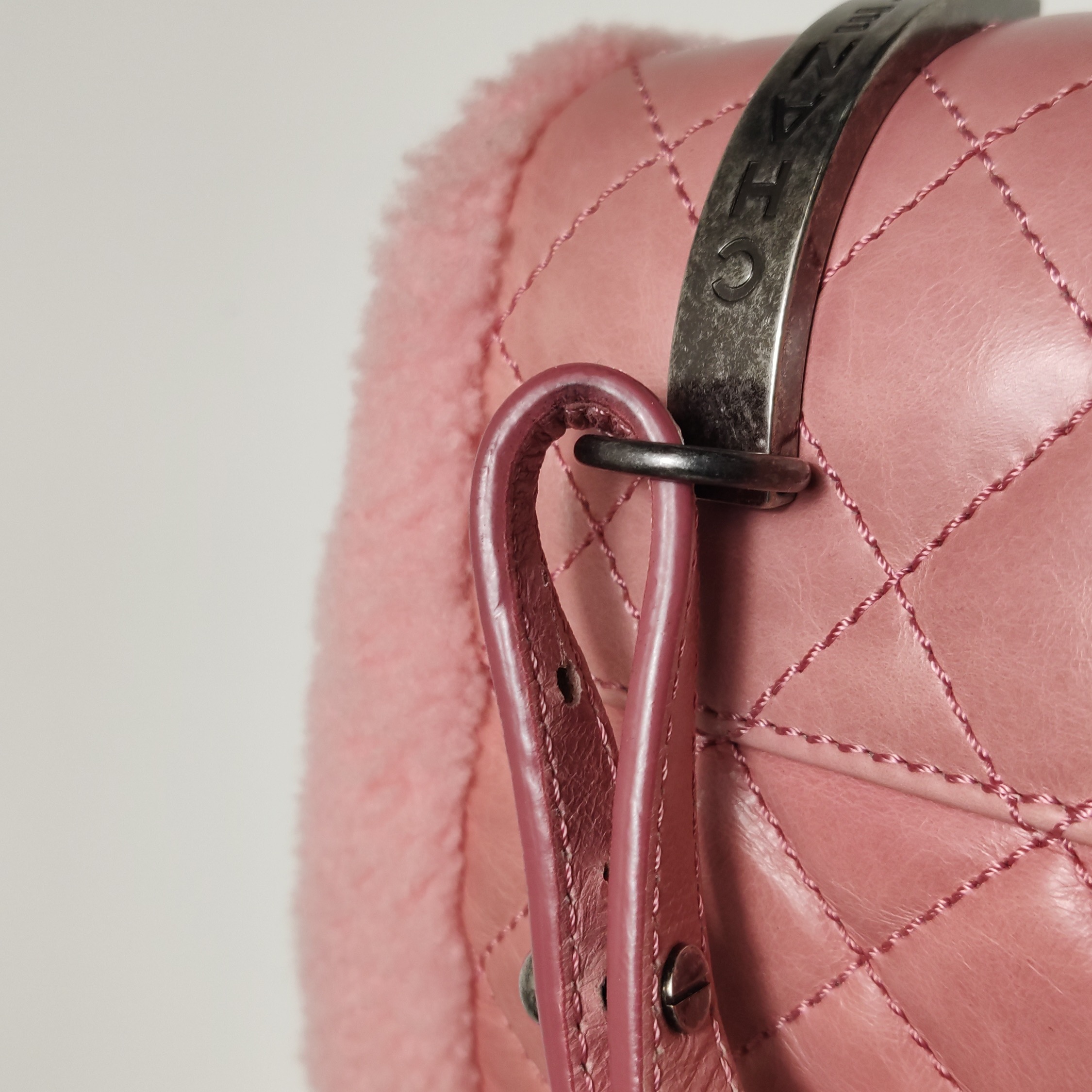 Chanel Matelasse Waxed Leather Backpack Pink Silver Hardware sheepskin — photo 20 of 26