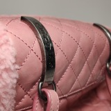 Chanel Matelasse Waxed Leather Backpack Pink Silver Hardware sheepskin — thumbnail 22