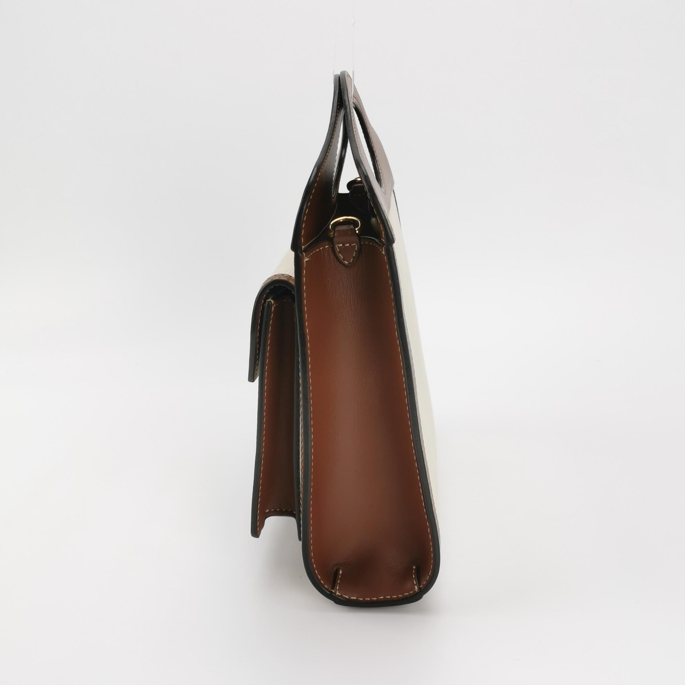 Burberry Logo Pocket Tote Canvas with Leather Mini — photo 4 of 16