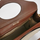 Burberry Logo Pocket Tote Canvas with Leather Mini — thumbnail 8