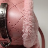 Chanel Matelasse Waxed Leather Backpack Pink Silver Hardware sheepskin — thumbnail 23