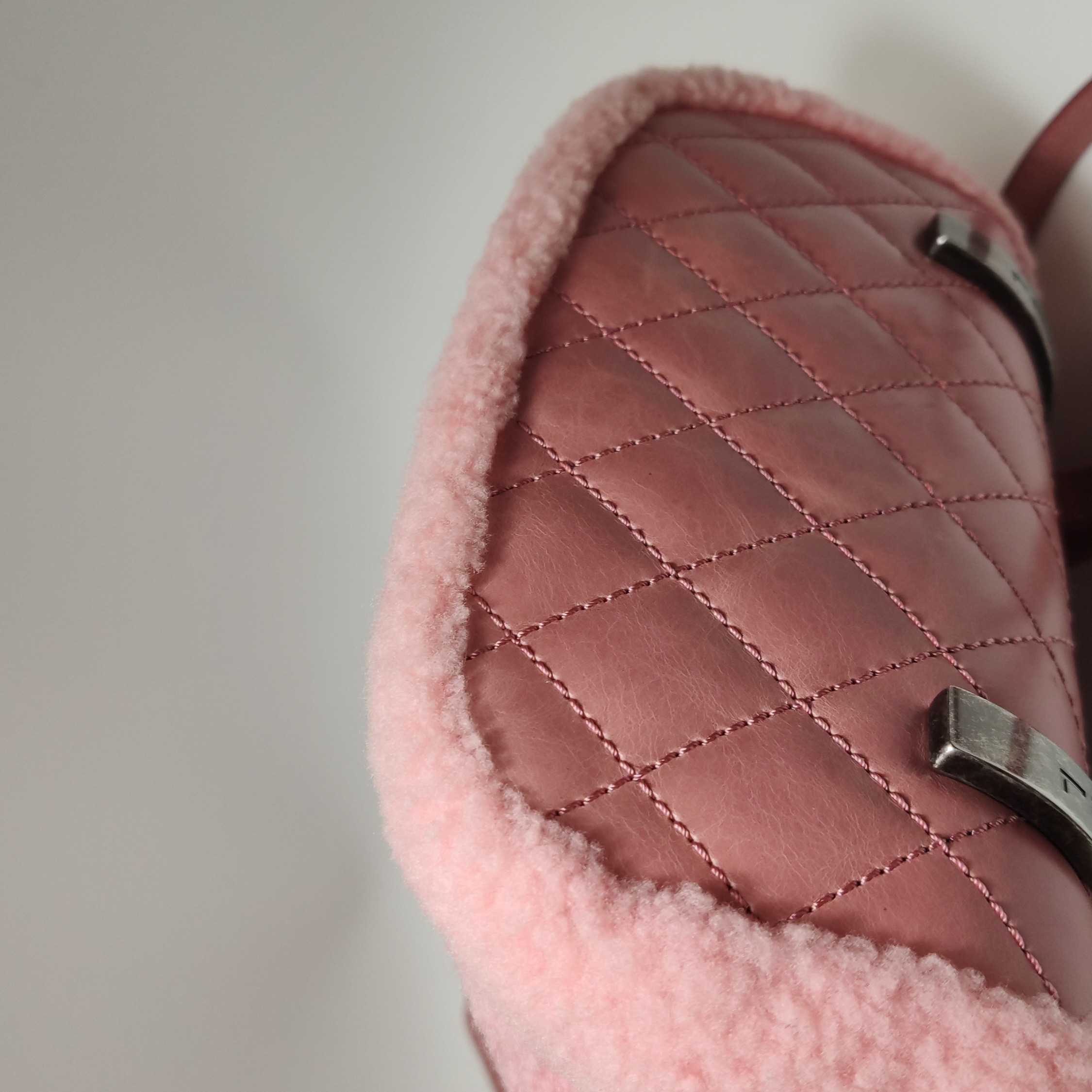 Chanel Matelasse Waxed Leather Backpack Pink Silver Hardware sheepskin — photo 17 of 26