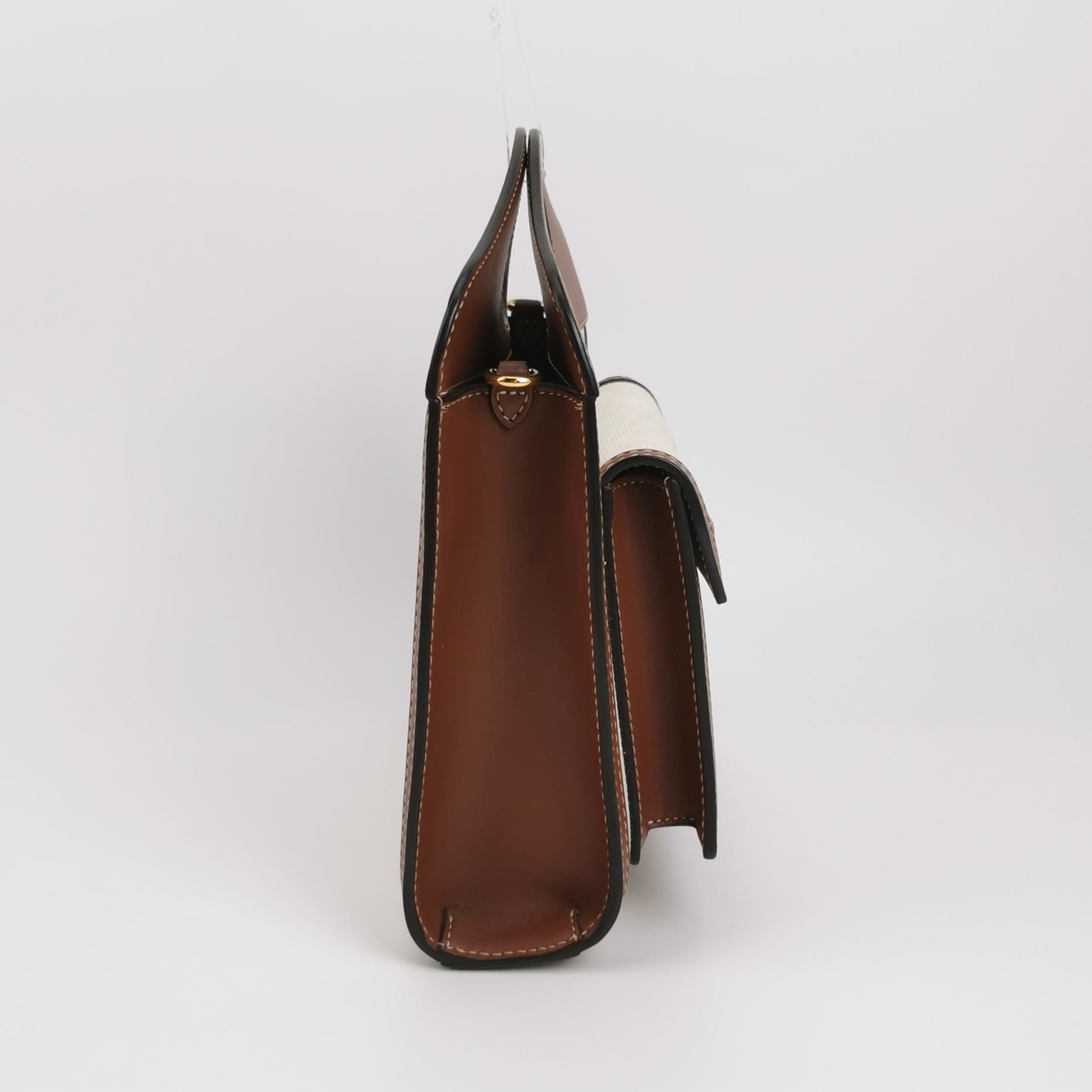 Burberry Logo Pocket Tote Canvas with Leather Mini — photo 4 of 13
